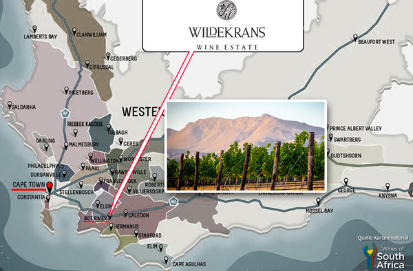 Wildekrans Wine Estate - Bot River  Karte